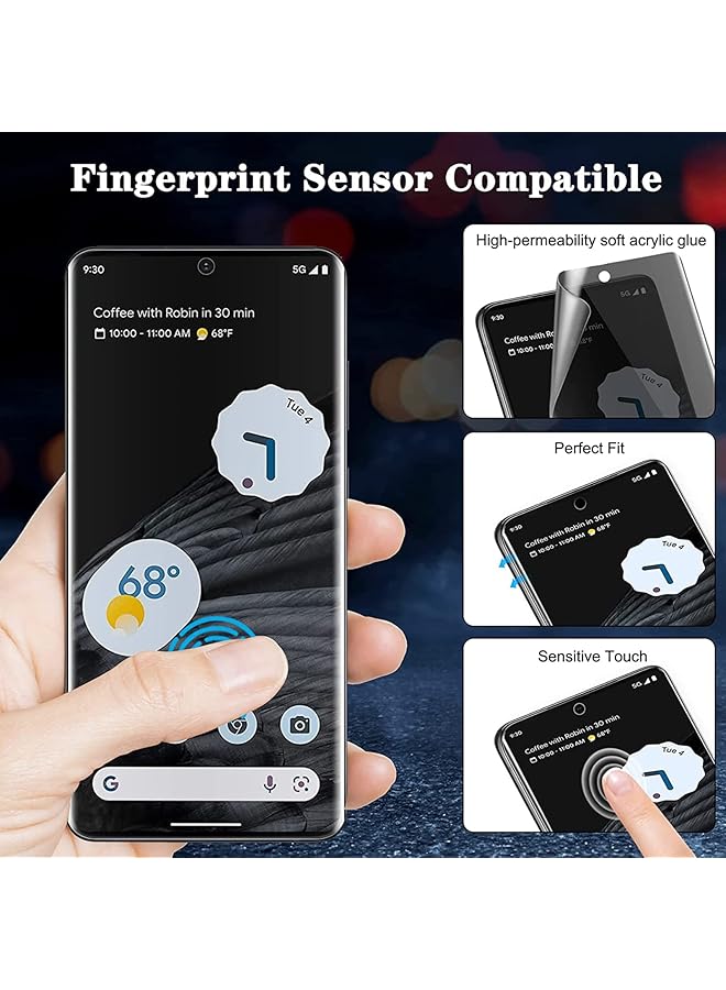 erorex Privacy Screen Protector For Google Pixel 7 Pro Not Glass Anti Spy Flexible Film Clear Protective Soft Tpu Anti Glare Film Anti Scratch For Google Pixel 7 Pro - Image 5
