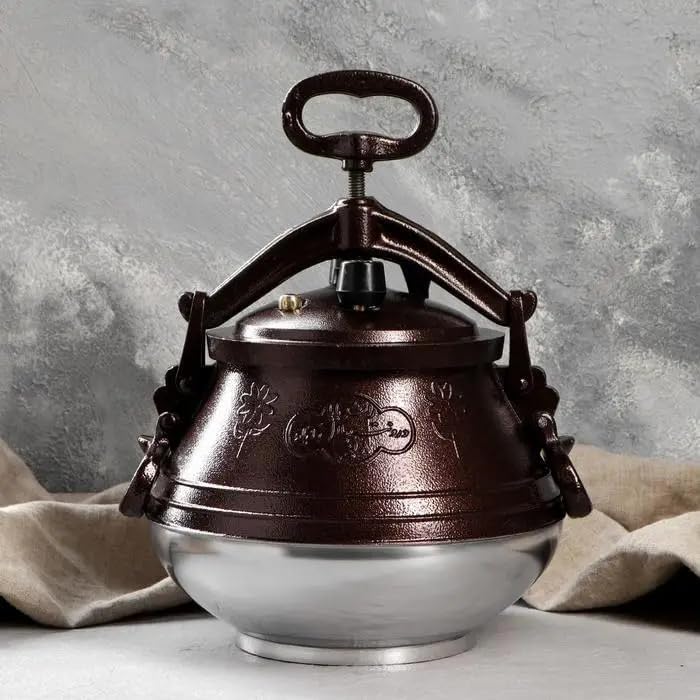 AsolBD Afghan Pressure Cooker Heavy Duty Dual Handles Cookware for Camping, Kitchenware Cooking Made Easy and Faster, Multi-functional Usage (12 LITERS) - Image 4