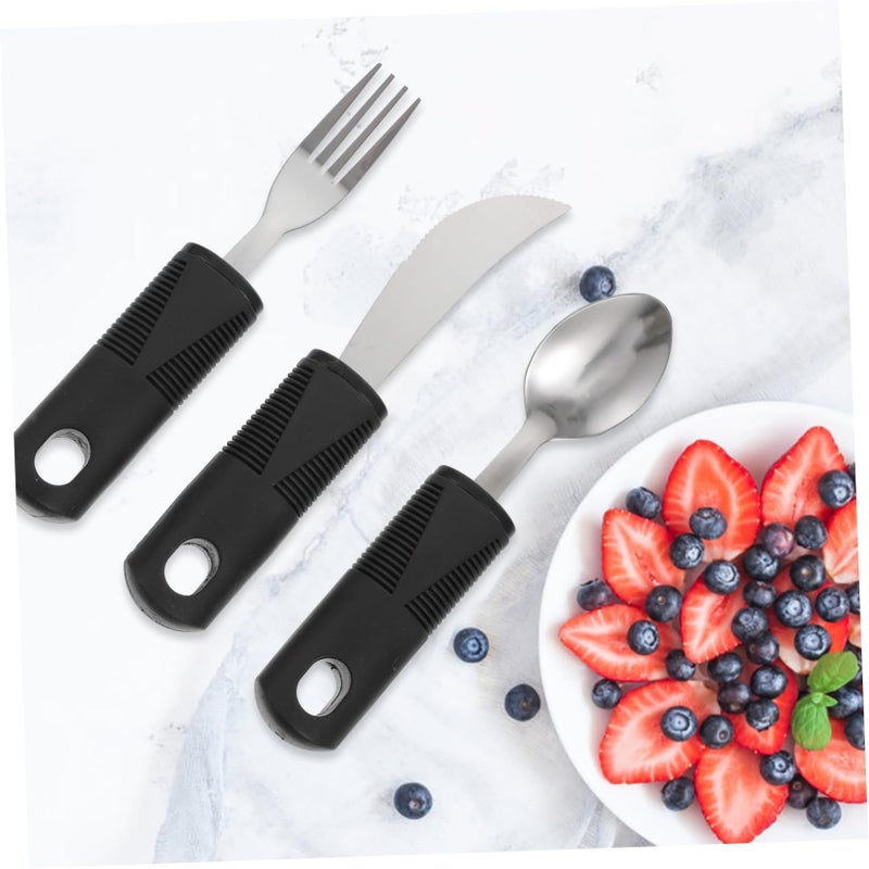 Anti Slip Cutlery Set For Elderly And Disabled Comfort Grip Utensils - Image 5