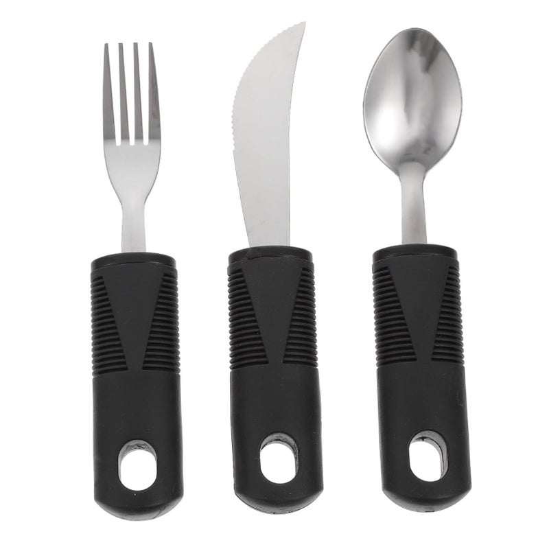 Anti Slip Cutlery Set For Elderly And Disabled Comfort Grip Utensils - Image 2