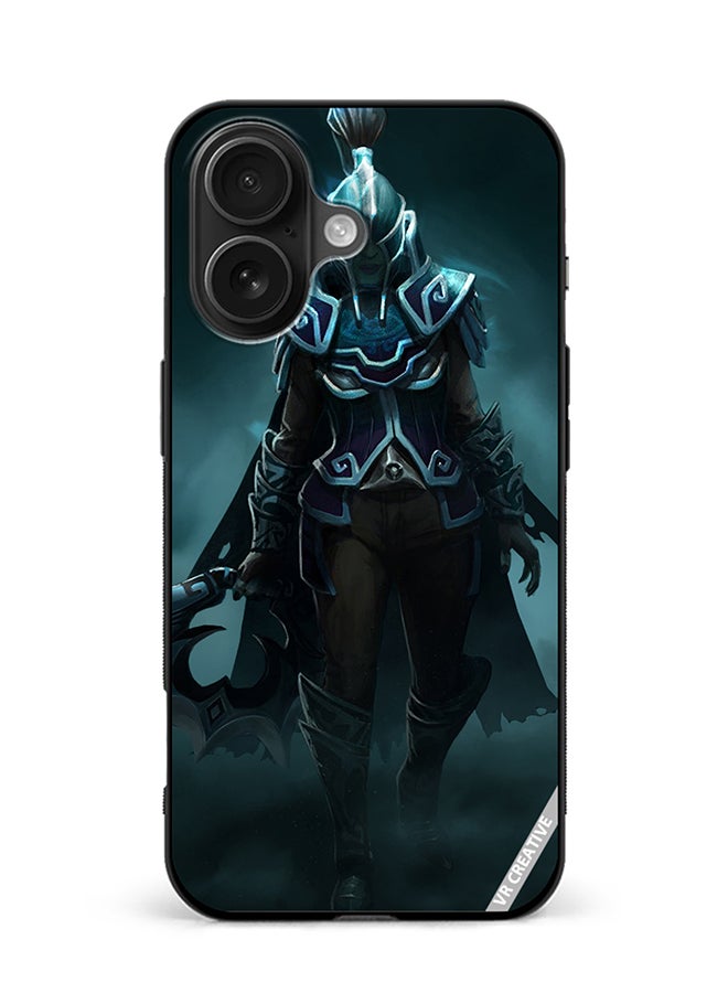 VR CREATIVE Protective Case Cover For Apple iPhone 16 Phantom Assassin, Dark Wraith Set, Dota 2 Design Multicolour