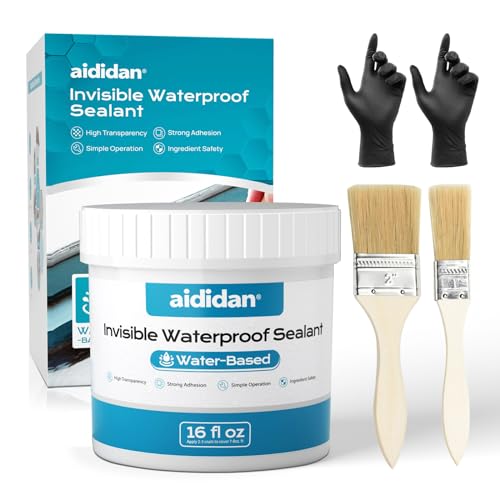 aididan Transparent Waterproof Coating Indoor Outdoor Sealant Invisible Waterproof Agent WaterBased Clear Sealant for Roofs Walls Bathroom Kitchen Garden Invisible Leak Repair Coating 16 floz - Image 1