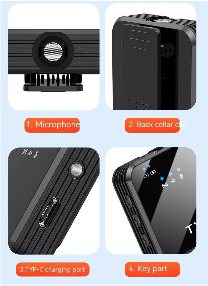 Generic - Portable Wireless Noise Canceling Microphone Anti Interference for Recording iPhone Android Video Speech - Image 1