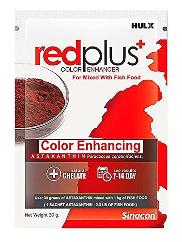 HULX Astaxanthin Red Color Enhancing Powder All Type Fishes Tropical Fish Goldfish KOI Baby Fry Fish Guppy Betta Small Fish Use Mix Fish Food Granular Flake Sinking Floating Pellets 006 Lb 30 g - Image 2