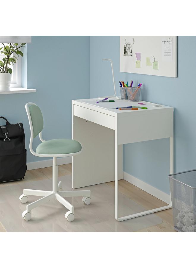 Zaboon Desk And Chair, White/Light Green - Image 2