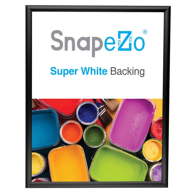 POSTER FRAME 22X28 INCHES BLACK 1 INCH ALUMINUM PROFILE FRONTLOADING SNAP FRAME WALL MOUNTING SLEEK SERIES