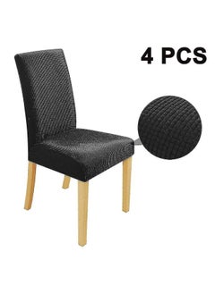 yongsheng Furniture  Kitchen Chairs - Dark  Upholstered Dining Chairs--8PCS-Waterproof chair cover--Black+ Blue  - Image 1