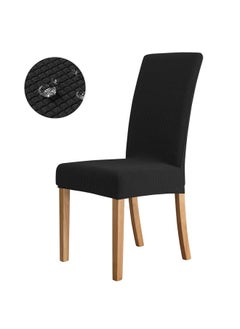 yongsheng Furniture  Kitchen Chairs - Dark  Upholstered Dining Chairs--8PCS-Waterproof chair cover--Black+ Blue  - Image 2