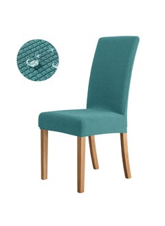 yongsheng Furniture  Kitchen Chairs - Dark  Upholstered Dining Chairs--8PCS-Waterproof chair cover--Black+ Blue  - Image 3