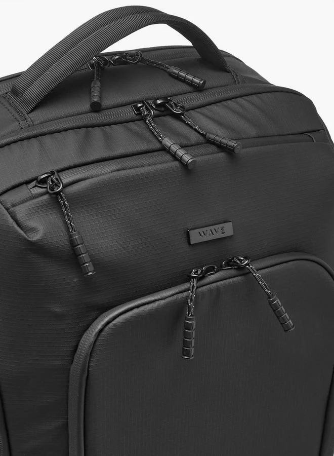 Wave BLACK Laptop Compartrment School Backpack With Adjustable Shoulder Straps - 30x17x47 CM  | Best Price UAE