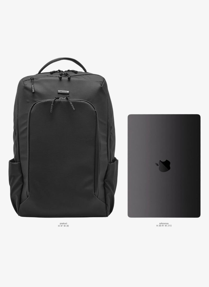 Wave Laptop Compartrment School Backpack With Adjustable Shoulder Straps - 30x17x47 CM - Image 2
