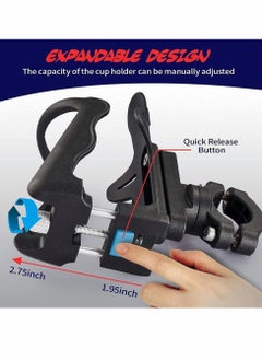 Generic Adjustable Lightweight Bike Water Bottle Holder for 6-7.5 CM Diameter Bottles, Perfect for Road & Mountain Bikes, Strong Grip Design, Ideal for Outdoor Cycling, Black  - Image 1