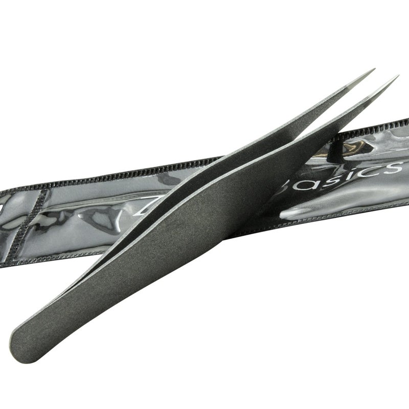 Ingrown Hair Tweezers by Zizzili Basics Surgical Grade Stainless Steel Fine Pointed Tweezer Precision Aligned Tips for Splinter Eyebrow Facial Hair Removal with Bonus Tip Guard Carry Pouch