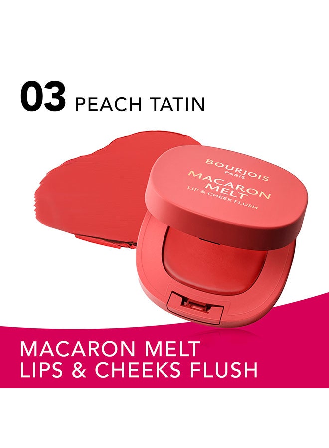 BOURJOIS PARIS Macaron Melt Lip And Cheek Flush  - 3 - Peach Tatin, 8g - Image 3