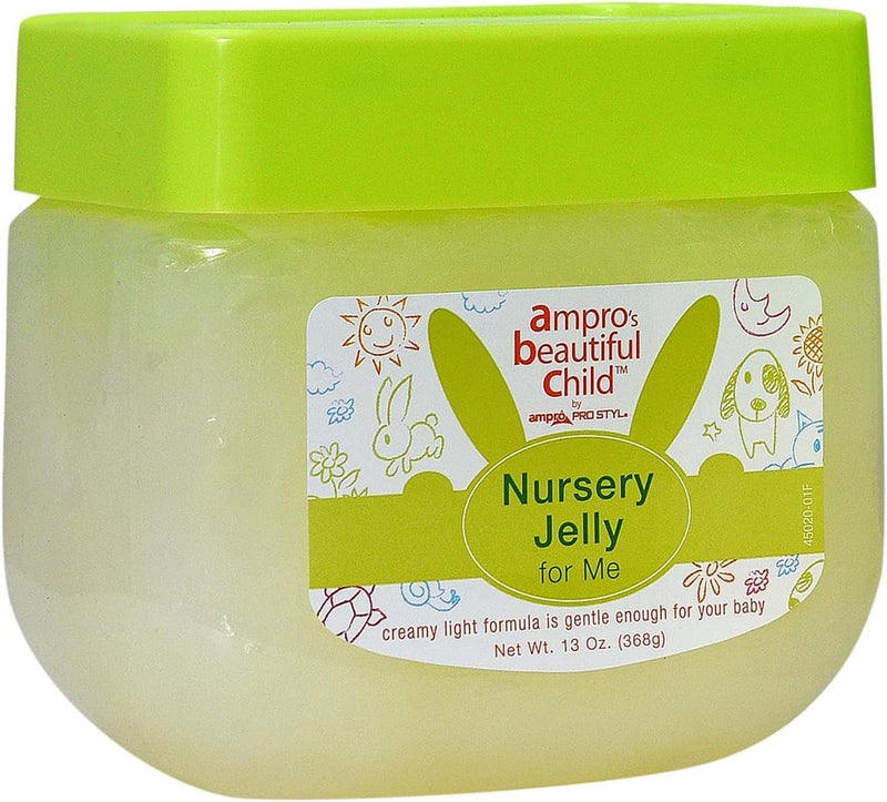 Ampro Beautiful Child Nursery Jelly 100 Percent White Petroleum Soft and Light Conditioner Formulation is Delicate on Babys Hair and Skin Hydrates and Moisturizes for Supple Effect 368 g