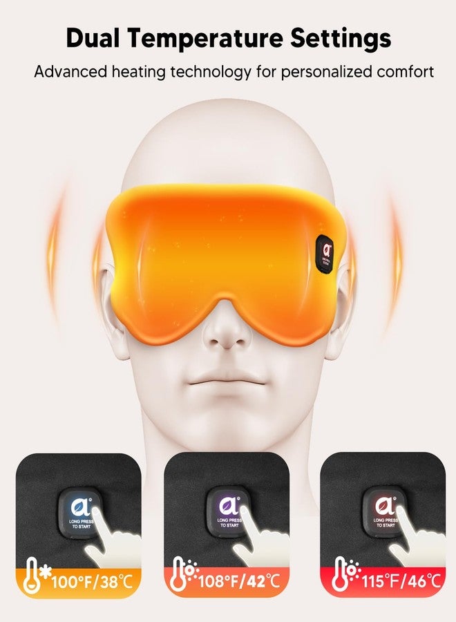 arboleaf Heated Eye Mask Cordless Rechargeable Heated Eye Masks Warm Compress for Eyes Temperature Control for Dry Eyes and Better Sleep Perfect for Relaxation & Sleep - Image 3