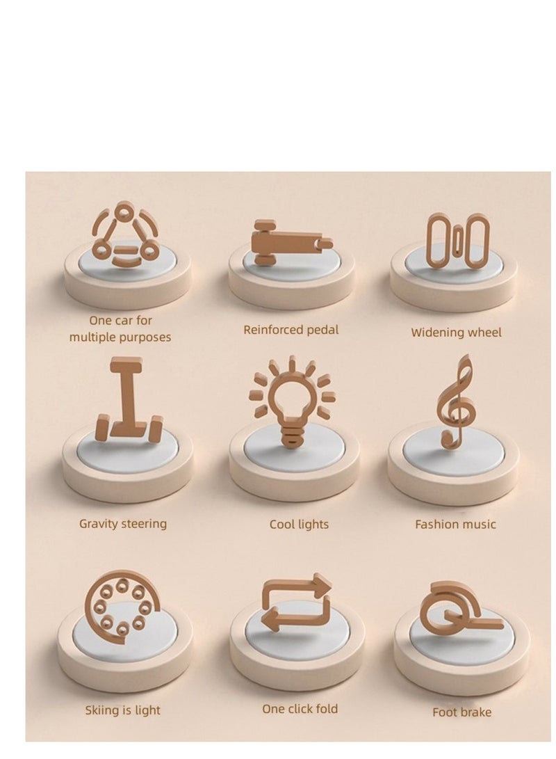 Pikkaboo Mini Rider Led Light Scooter With Music-Navy - Image 5