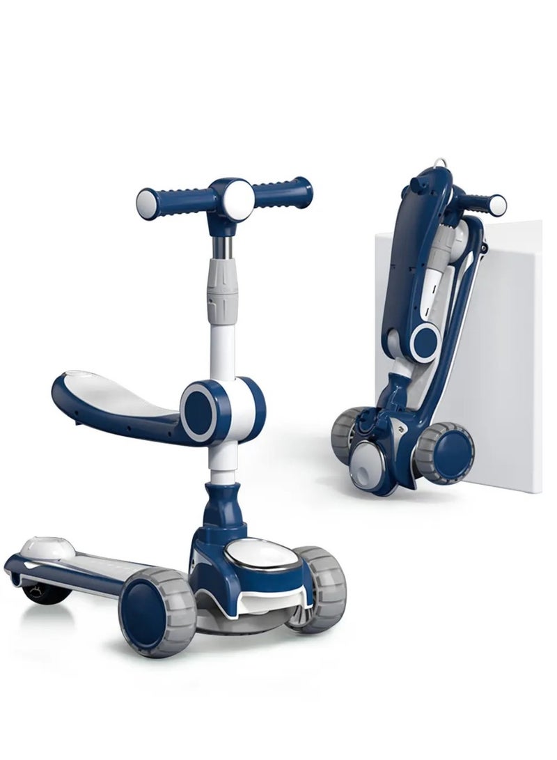 Pikkaboo Mini Rider Led Light Scooter With Music-Navy - Image 2