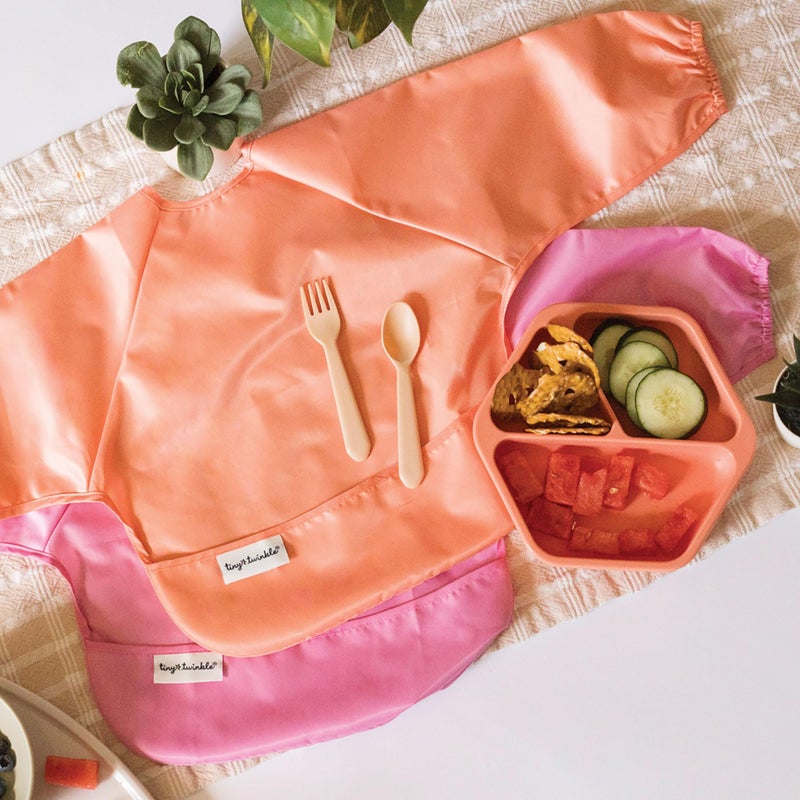 Tiny Twinkle Long Sleeve Bib for Babies & Toddlers | 2-Pack Waterproof Smock Bib for Eating | Machine Washable & Mess-Proof Feeding Essentials | Newborn Shower Gift (Sweet Treat,6â€“24M) - Image 2