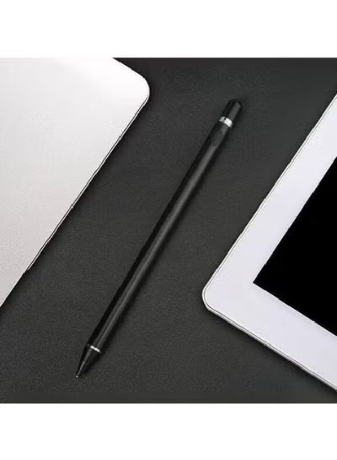 قلم ستايلس نشط لجهاز iPad والأجهزة اللوحية وMediapad – قلم شاشة لمسية دقيق مع رفض راحة اليد، حساسية الضغط، متوافق مع أجهزة iOS وAndroid، خفيف الوزن، أسود - Image 3
