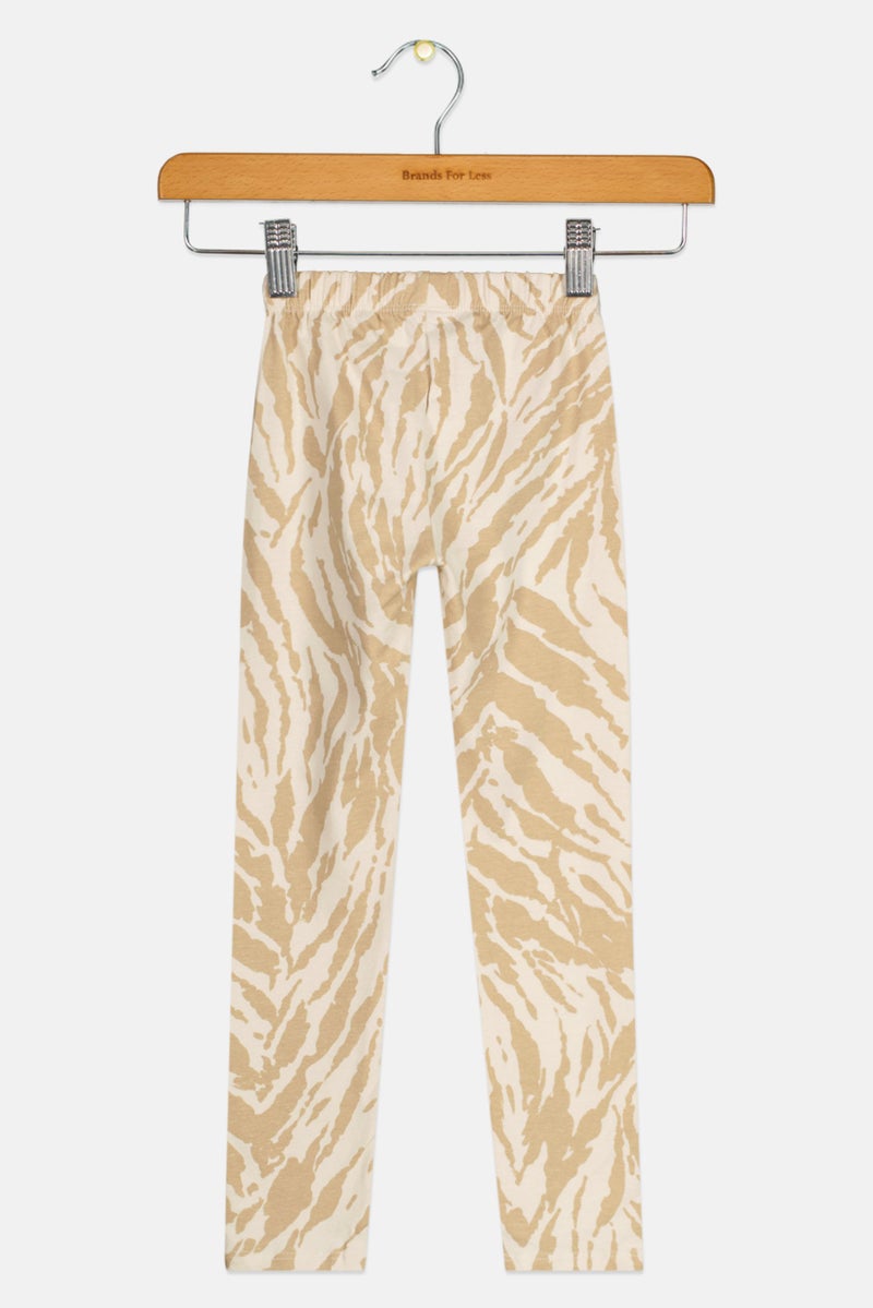 GAP Kids Girl Animal Pattern Pull On Leggings, Brown  - Image 2