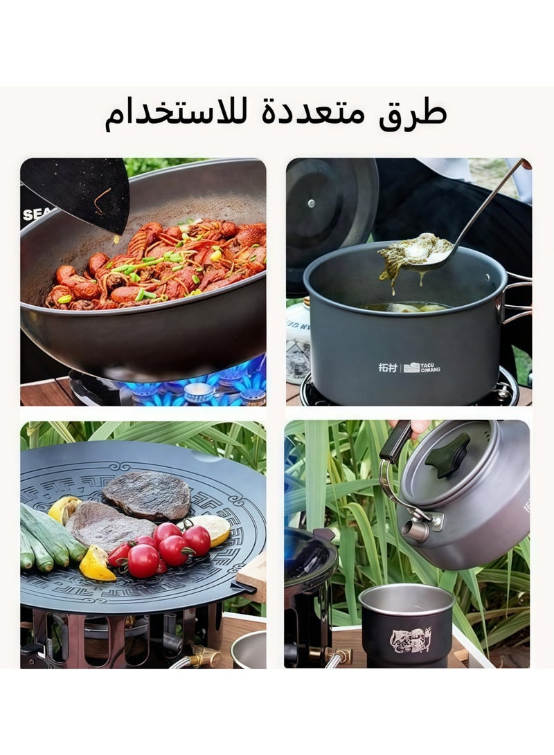 جين فان ل أنا موقد كاسيت محمول من Seven Star بقوة 21000 وات، يمكن توصيله بثلاثة أنواع من أسطوانات الغاز، قوة نيران قوية، تصميم مقاوم للرياح، مناسب للطهي في الهواء الطلق والتخييم والنزهات والمشي لمسافات طويلة - Image 2