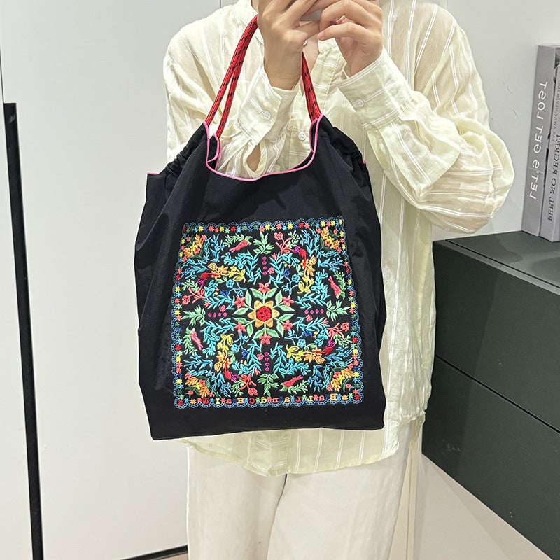 Set. Made In Japan Embroidered Ballchain Environmentally Friendly Bag Women'S Bag Crossbody Bag Single Shoulder Canvas Bag Customized Handbag - Image 3
