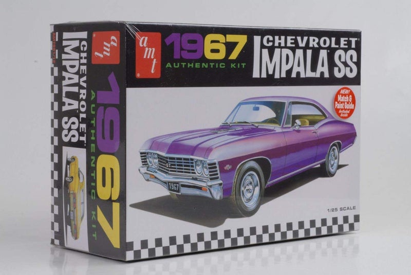 Platz AMT 981 1967 Chevrolet Impala SS 1:25 Scale Plastic Model Kit - Requires Assembly - Image 5
