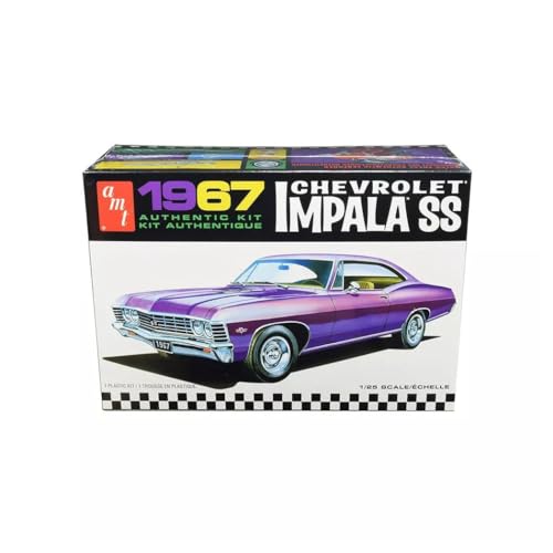 Platz AMT 981 1967 Chevrolet Impala SS 1:25 Scale Plastic Model Kit - Requires Assembly - Image 1