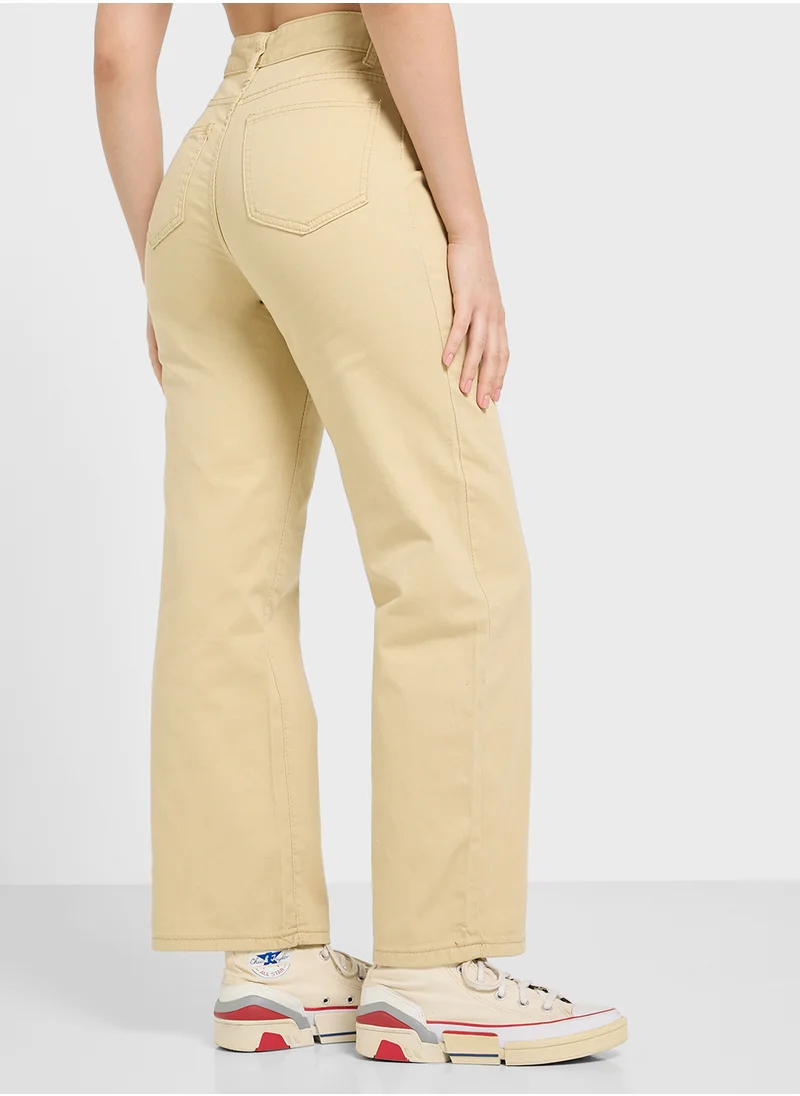 Ginger High Rise Straight Fit Pants