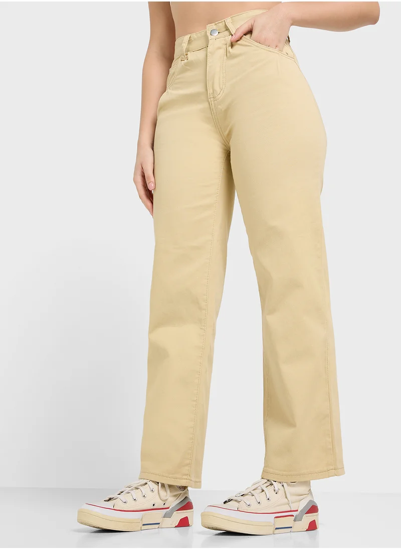 Ginger High Rise Straight Fit Pants