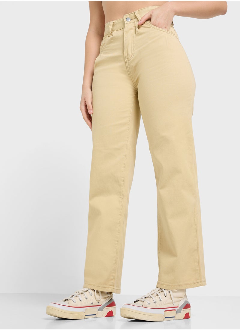 Ginger - High Rise Straight Fit Pants - Image 1