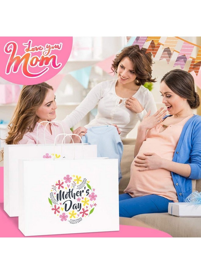 BagDream 16x6x12 Inches 50Pcs White Kraft Paper Bags with Handles Bulk, Large Gift Bags for Shopping, Grocery, Retai, Merchandise, Party Favor Gifts, Recyclable Paper Sacks - Image 2