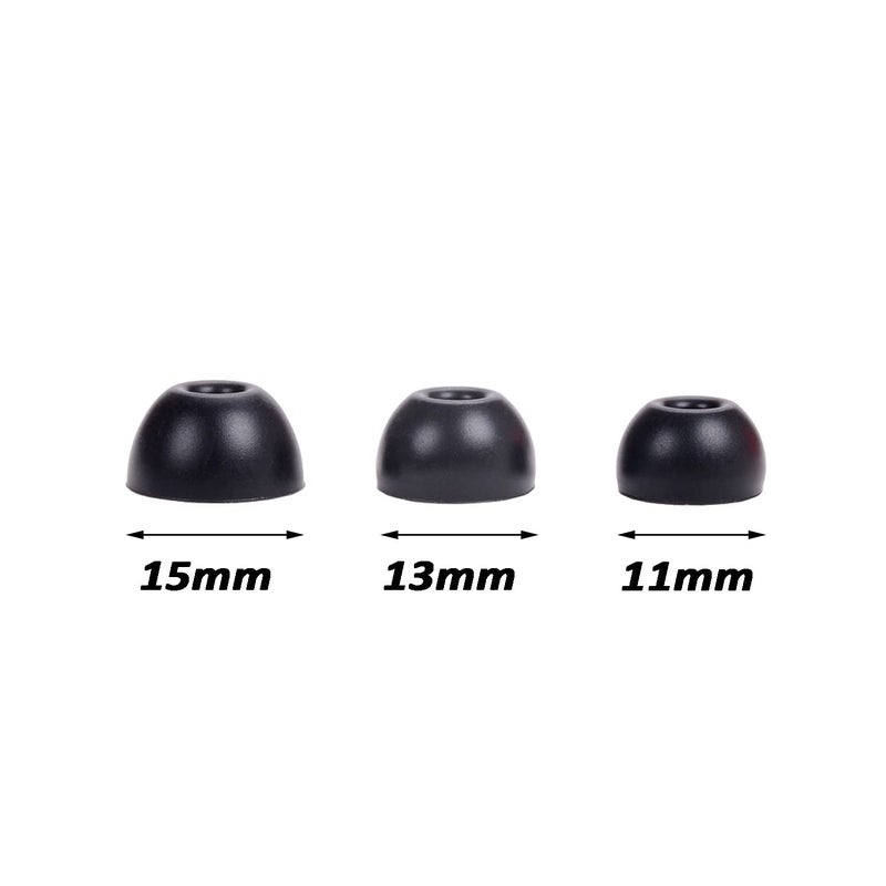 luakesa Replacement Silicone Tips Earbuds Buds Eartips Set for Beats Studio Buds Earphone Headphones,6 Pairs (Black) - Image 3
