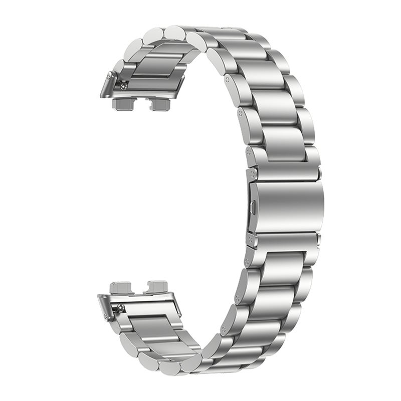 erorex For Huawei Band 8 16Mm Three Strains Metal Replacement Watch Band(Silver) - Image 3