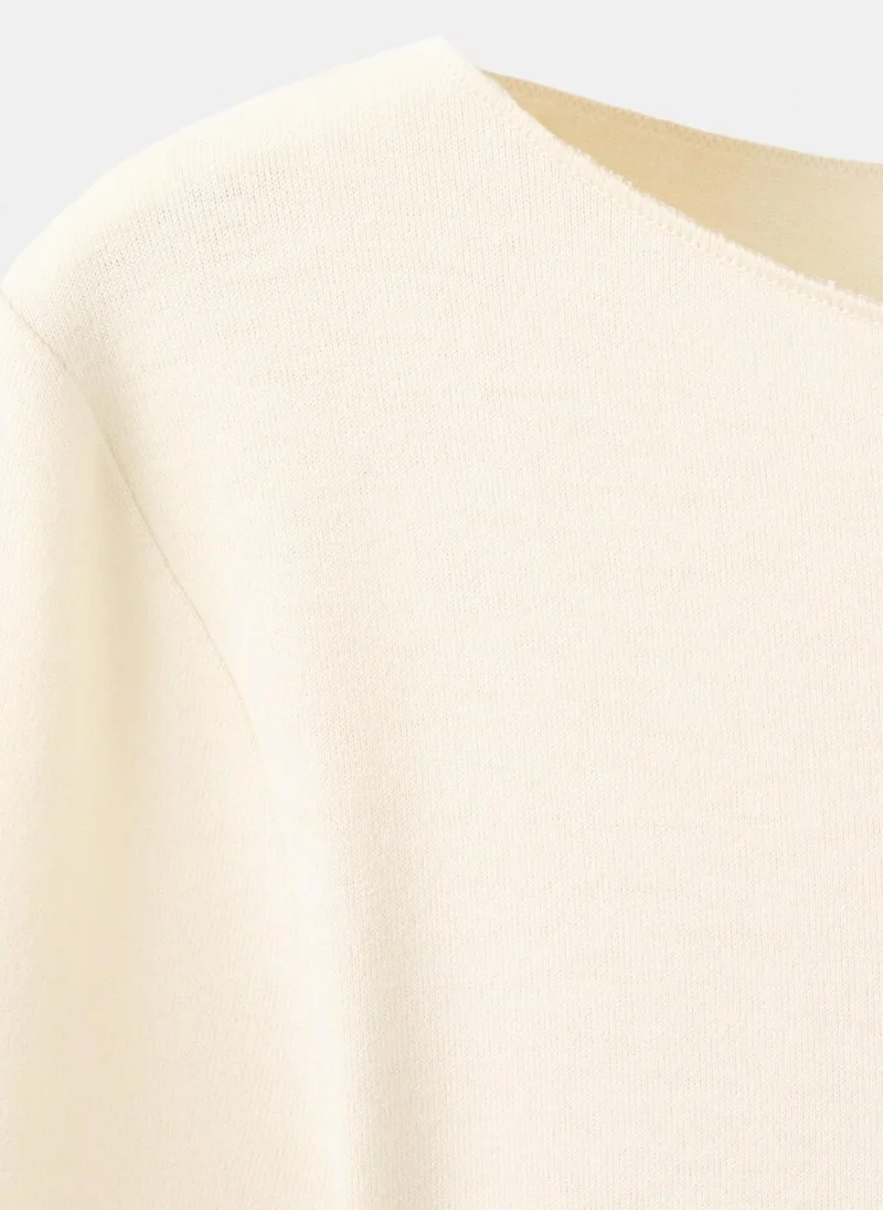 MANGO Boat neck t-shirt