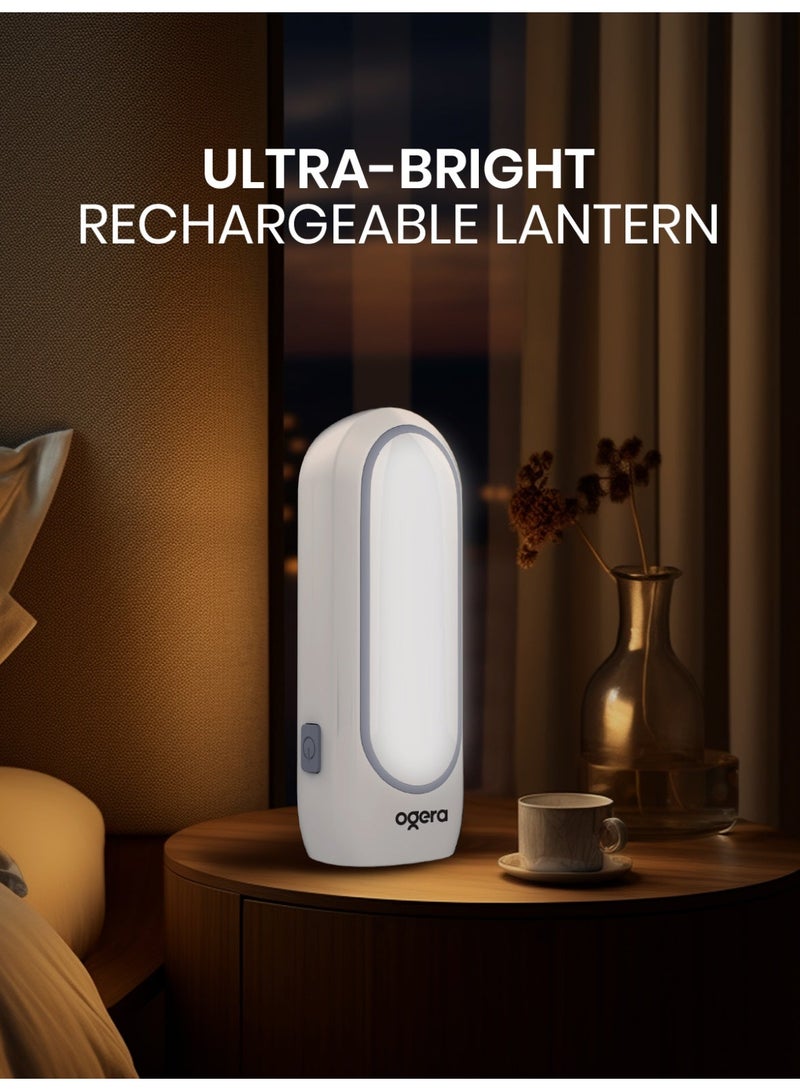 Ogera فانوس ليد ليثيوم - فانوس قابل لإعادة الشحن فائق السطوع مع بطارية ليثيوم طويلة الأمد، محمول ومقاوم للماء لفقدان الطاقة، التخييم، المشي و للاستخدام المنزلي - Image 1