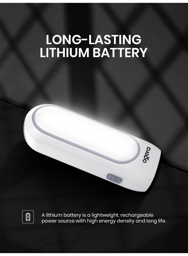 Ogera فانوس ليد ليثيوم - فانوس قابل لإعادة الشحن فائق السطوع مع بطارية ليثيوم طويلة الأمد، محمول ومقاوم للماء لفقدان الطاقة، التخييم، المشي و للاستخدام المنزلي - Image 3