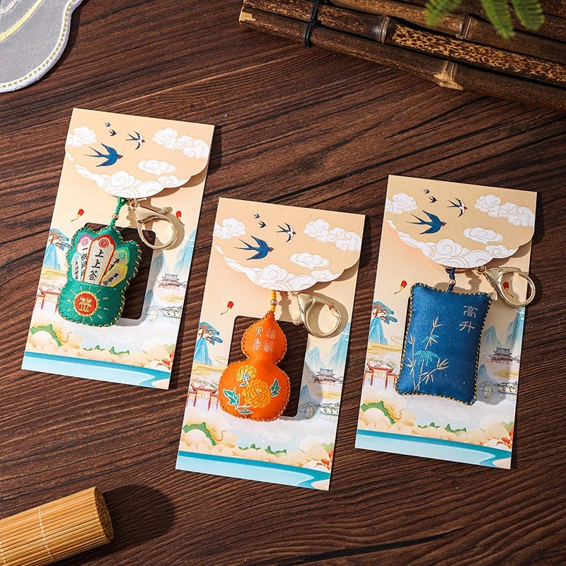 Wenchuang Small Gift Creative Keychain Sachet Dragon Boat Festival Sachet Prayer Peace Blessing Bag Small Pendant Sachet Chinese Style - Image 4