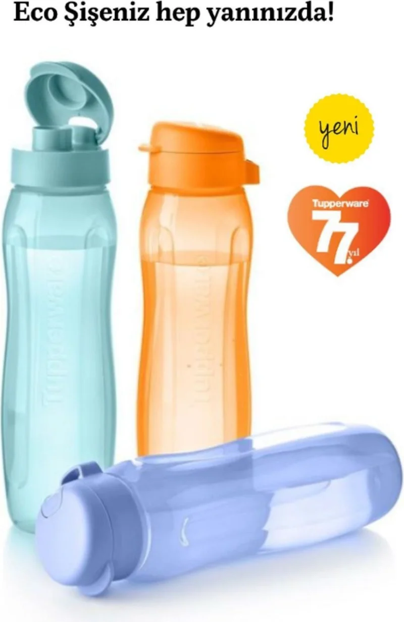Tupperware Eco Slim Bottle Kk 500 ml Orange - New Product