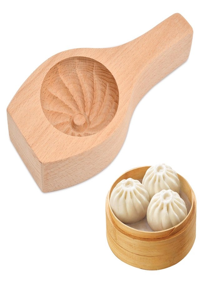 Jeyntanc Steamed Bun Mol-d, Wooden DIY Bun and Mooncake Mol-d Filling Spoon Stuffed Bu-n Mol-d Kitchen Cooking Tool for Baozi,Dumpling,Pastry(COLOR:wood) - Image 1