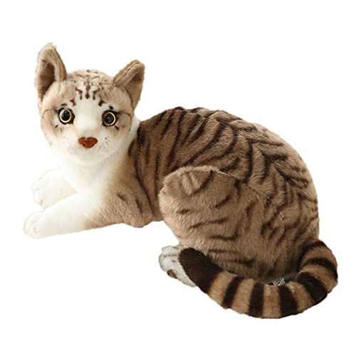 GUDVES Siamese Cat Stuffed Animal Shorthair Cat Realistic Plush Cat Stuffed Toys Gift for Kids 12inches B - Image 1