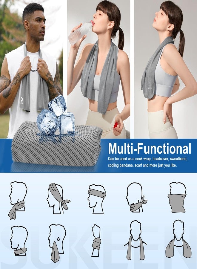 Sukeen 6 Pack Cooling Towels for Neck and Face(40"x 12"), Cool Sweat Towels for Hot Weather, Cooling Rag, Lightweight Soft Breathable Towels for Yoga, Sport, Workout, Running, Gym, Camping, Fitness - Image 5
