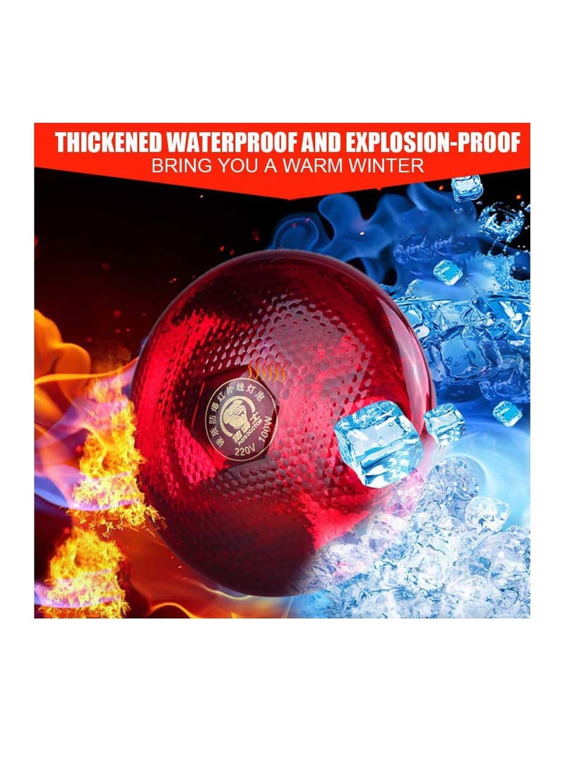 2 Pack Heat Lamp Red Infrared Bulbs Par38 100 Watts Glass Lamp Bulb for Food Service, Brooder Bulb, Chicks, Pet, Bathroom, Light Therapy Use E26 Base, Flood Light Heat Lamp Bulb - Image 4