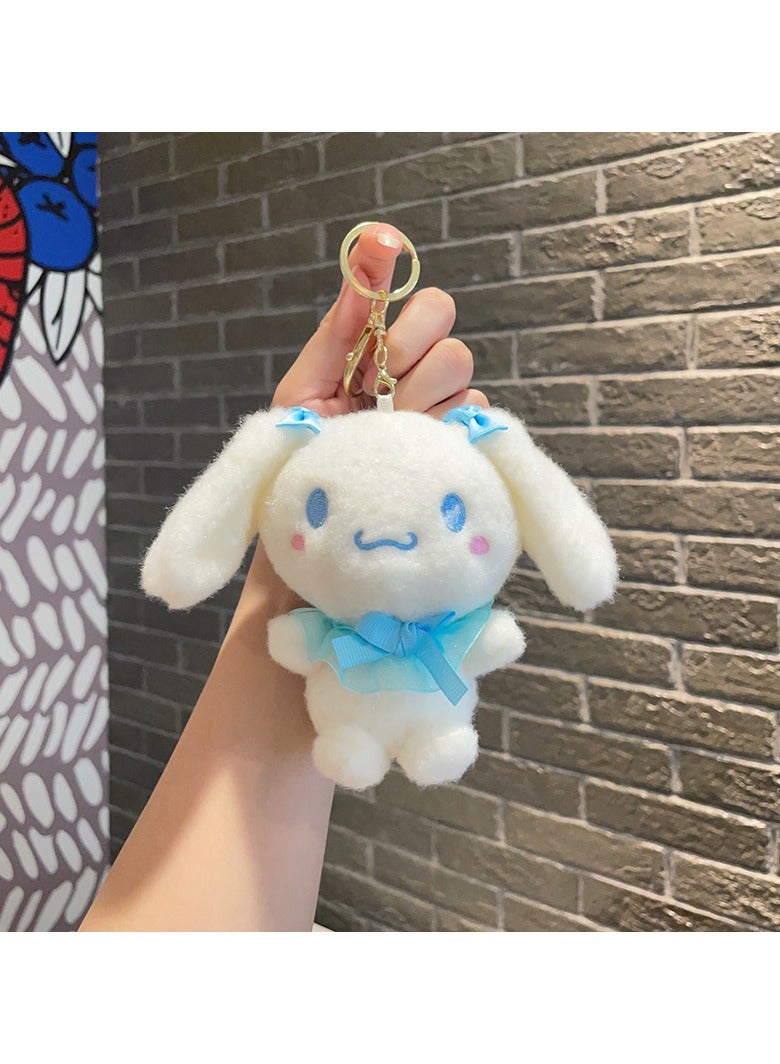 عام طقم سلسلة مفاتيح قطيفة مكون من 3 قطع من سلسلة مفاتيح قطيفة 12 سم، دمية قطيفة من كلب تاماغويا ودمية مرحبا كيتي مع حلقة مفاتيح وقلادة جنية وحقيبة حلقة مفاتيح، إكسسوارات لجميع الأعمار والمناسبات - Image 4