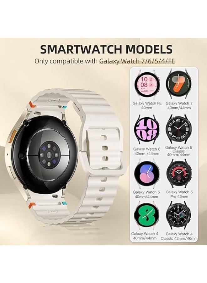 Sport Strap For Samsung Galaxy Watch 7 Band 40mm 44mm,No Gap Soft Silicone Bands For Galaxy Watch FE 40 mm/Galaxy Watch 6 5 4 Band 40mm 44mm/Galaxy Watch 6 classic 43mm 47mm For Women Men - Image 2