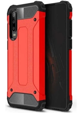 Megafox Technology Huawei P30 Compatible Case Crash Silicone Cover, Red