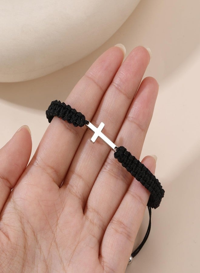 GINAZL Matching Couples Cross Bracelets for Him and Her - Christian Bracelet Gift for Boyfriend Girlfriend, Valentine's Day Christmas Birthday Gifts Couple Bracelets (BWC) - Image 5
