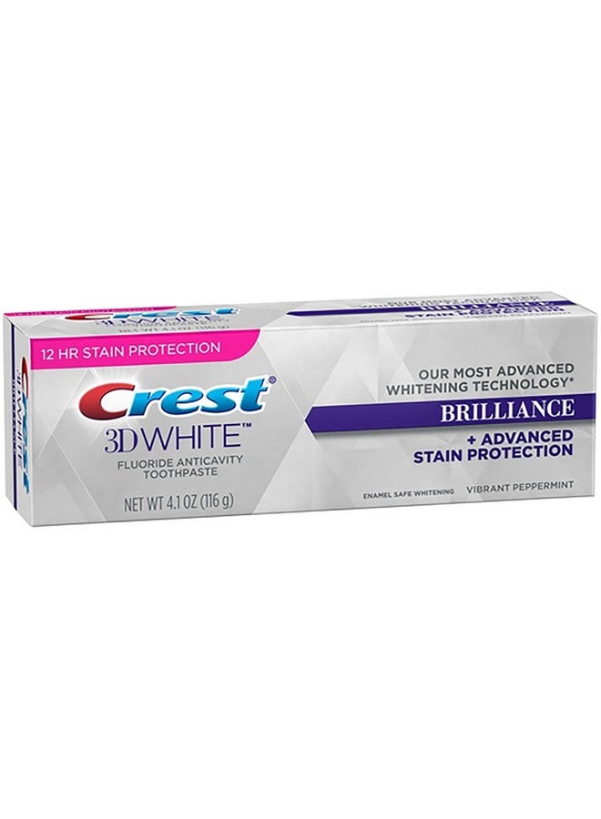 Crest غسول الفم Rest 3D White Brilliance + Advanced Stain Protection Vibrant Pepermint 4.1 أونصة - Image 2