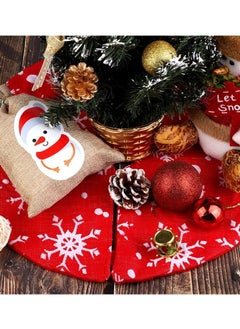 ACLIX Decorative Christmas Tree Skirt Red White 90cm  - Image 2